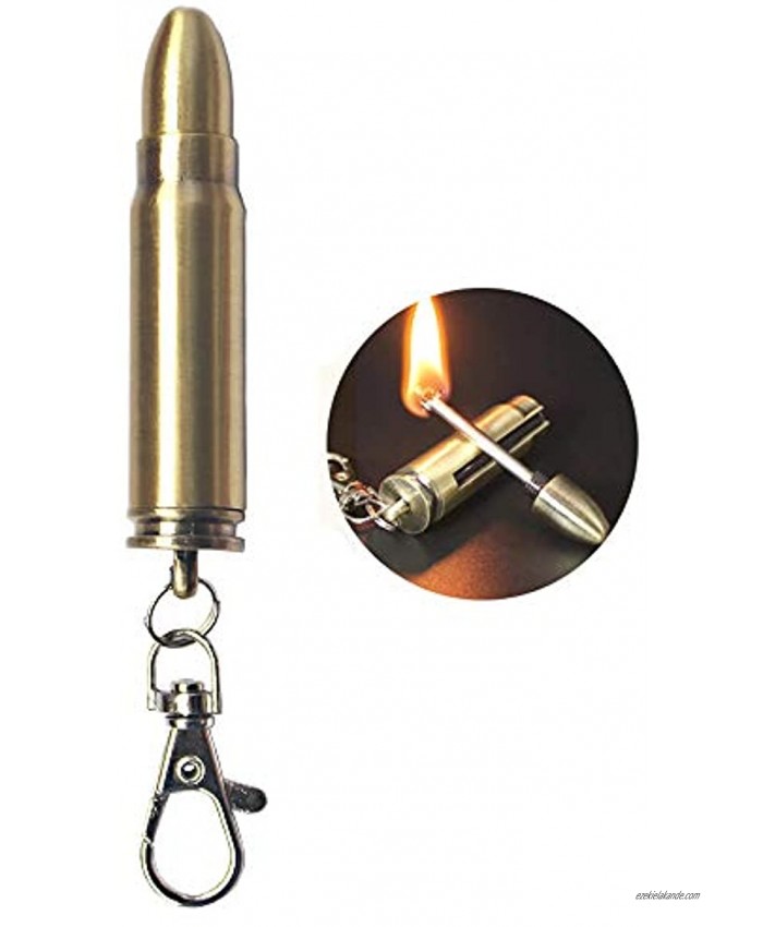 Permanent Metal Match Lighter Forever Keychain Lighter Waterproof Match EDC Emergency Matchstick Survival Flint Fire Starter Fuel Not Included