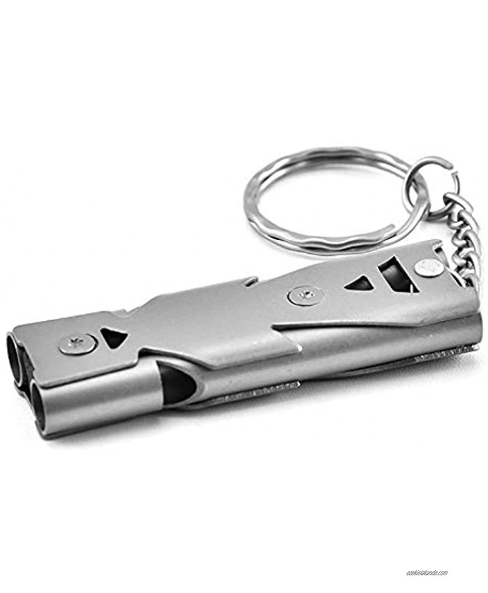 CHUXIA Emergency Whistle Stainless Steel High Decibel Outdoor Life-Saving Whistle,Very Loud Survival Whistle EDC Whistle