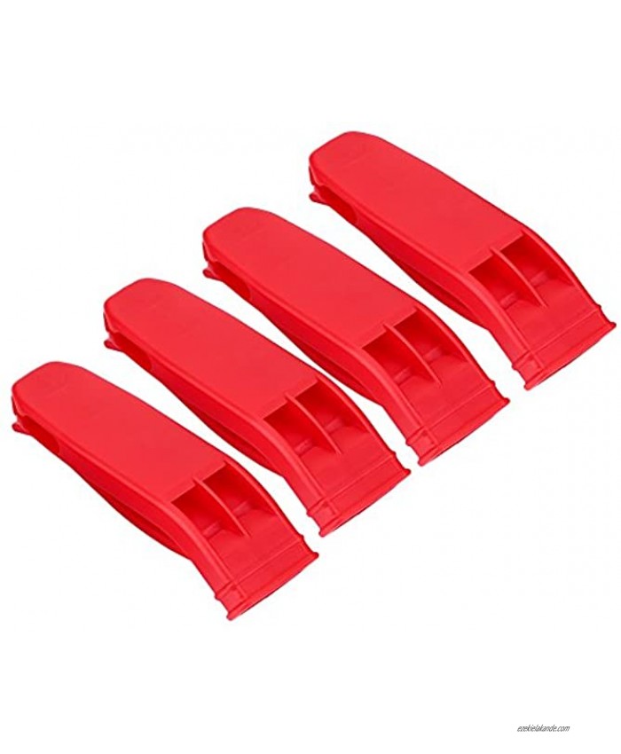 Emergency Survival Whistles High Decibel Lifeguard Whistles Outdoor Safety Resue Whistle Disaster Prevention 4 Packs Red