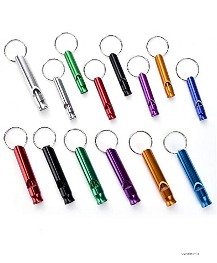 shiguang 6 PCs of Extra Loud Aluminium Safety Whistles Life-Saving Whistle Outdoor Emergency and Survival Whistle for Hiking Sports and Outdoor Activities Colored.