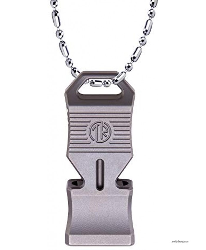 TACRAY Titanium Emergency Whistle Portable Lanyard Keychain Whistle Loud Whistle up to 120 decibels for Emergency Survival Hiking Camping Boating and Pet Training