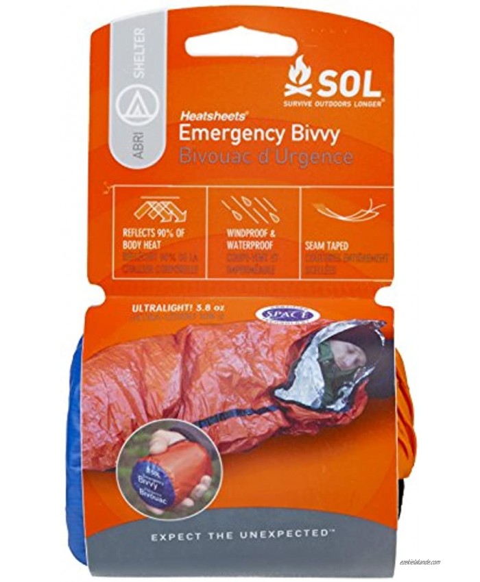 S.O.L. Survive Outdoors Longer S.O.L. 90% Reflective Lightweight Emergency Bivvy
