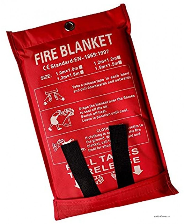 Victosoaring Emergency Survival Fiberglass Fire Blanket Shelter Safety Cover Ideal for The Kitchen Fireplace Grill car Camping 59x59 in