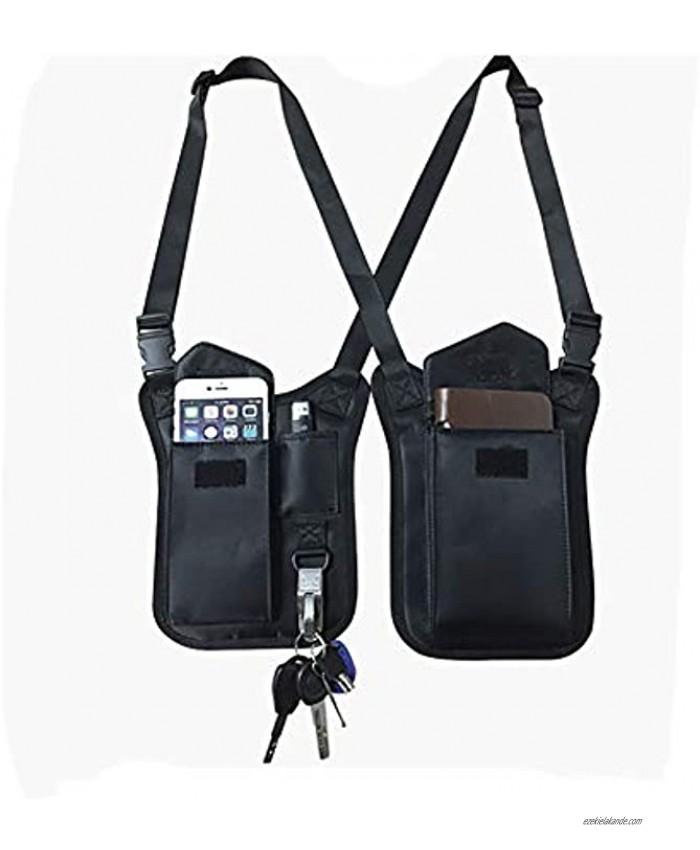 Anti-Thief Hidden Underarm Shoulder Bag Concealed Pack Pocket Multi-Purpose Men Women Safety Double Storage Shoulder Armpit Bag Holster Tactical Bag for Travel Outdoors