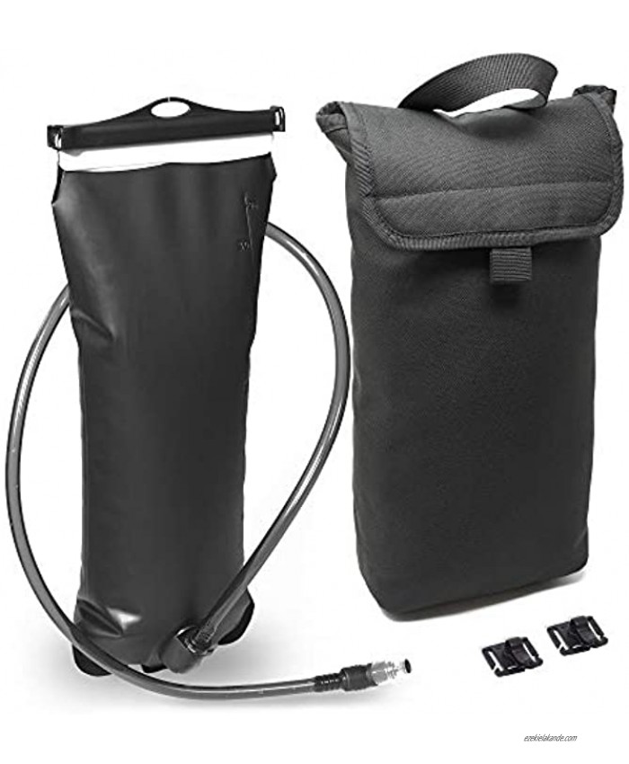 Diaz Sport 3L Hydration Pack Water Bladder Reservoir Includes Insulated Cooler Bag & Free Clips to Hold Drinking Tube Tasteless Leakproof TPU BPA-Free Quick Release & Shutoff Valve