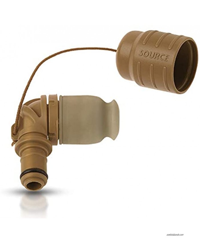 SOURCE Outdoor Helix Valve Kit High-Flow Helix Bite Valve For Full Flow with Just a Soft Bite Easy connection via QMT Quick Connect Mechanism Dirt Shield Protects from Dust and Pollution Coyote